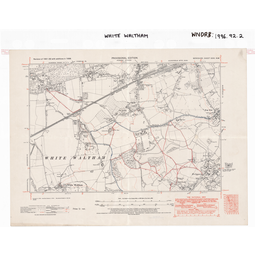 OS 1:10,560 1946 Cox Green. Footpaths impacted by the proposed bypass.