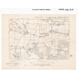 OS 1:10,560 1951 Fifield. Footpaths overlaid