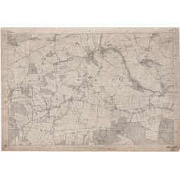 OS 1:10,560 1899 Bray, Holyport. Hand-drawn overlay of alignment options for bypass